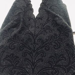 Tadashi Black beaded halter